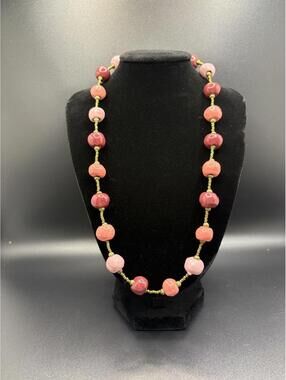 Vintage Ceramic Beaded Necklace